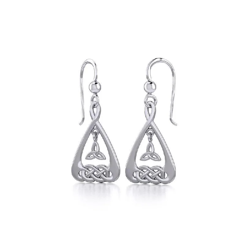 trendy stud earrings for women -luxury earrings for women -Celtic Knotwork Sterling Silver Earrings TE1193