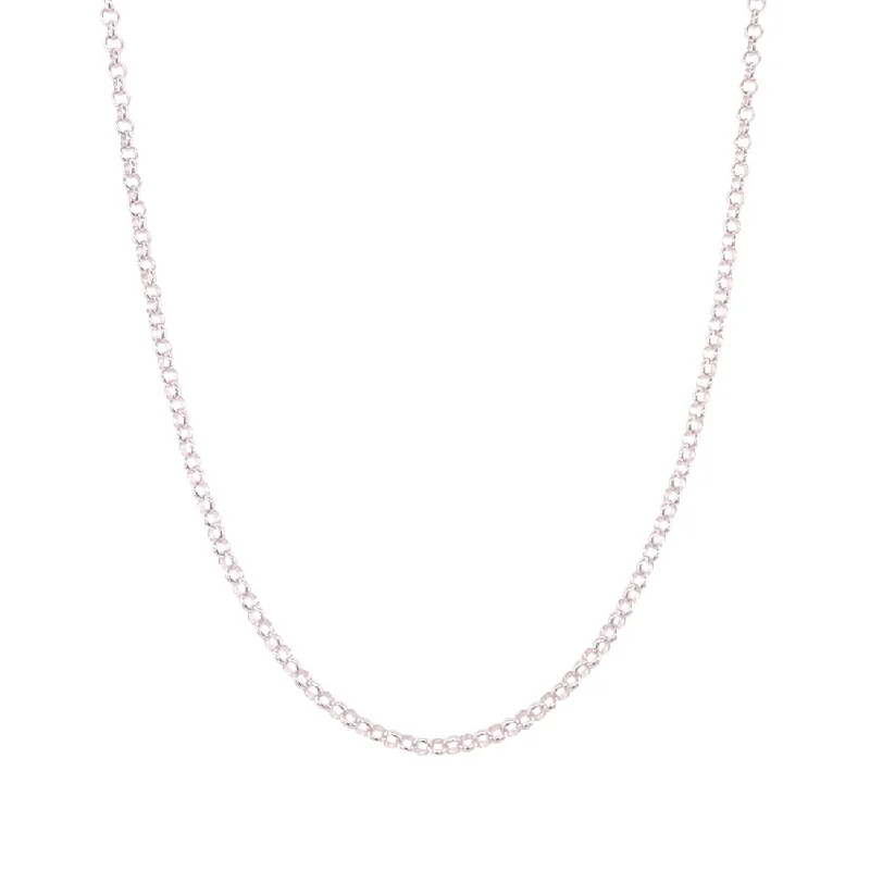 gold plated necklaces for women -choker necklaces for women -Sterling Silver 70cm Belcher Chain Necklace