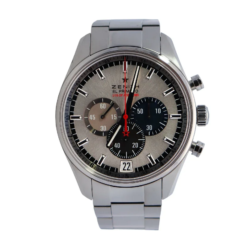 Zenith El Primero 42mm Silver Dial Watch Ref# 03.2041.4052