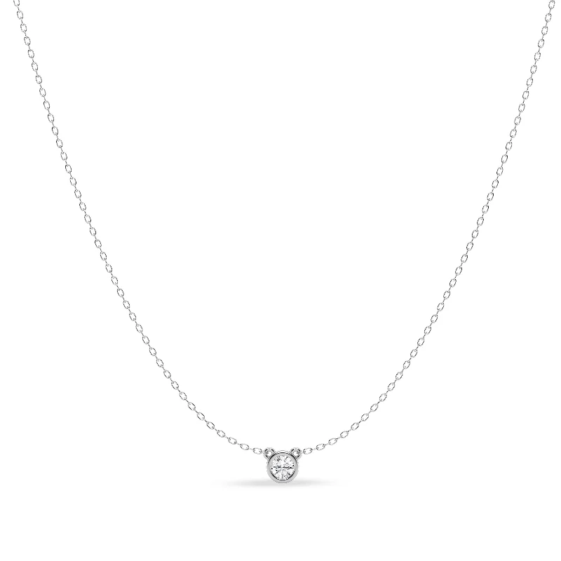 diamond pendant necklaces for women -pearl necklaces for women -Mirage Slider Necklace with 1/4ct of Laboratory Grown Diamonds in Sterling Silver and Platinum