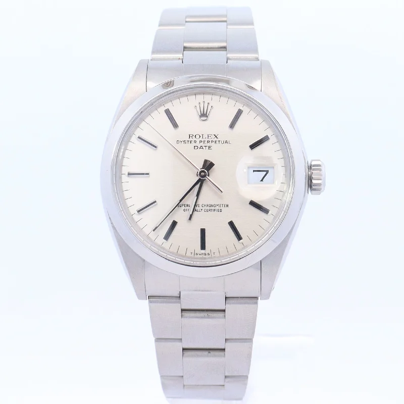 Rolex Oyster Perpetual 34mm Silver Dial Watch Ref# 1500