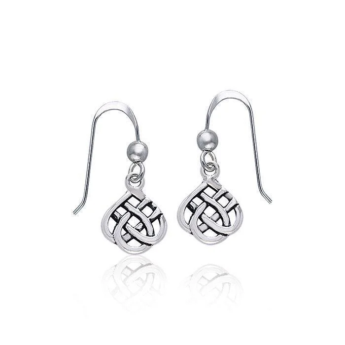 gold stud earrings for weddings -trendy earrings for women -Celtic Knotwork Silver Earrings TER375