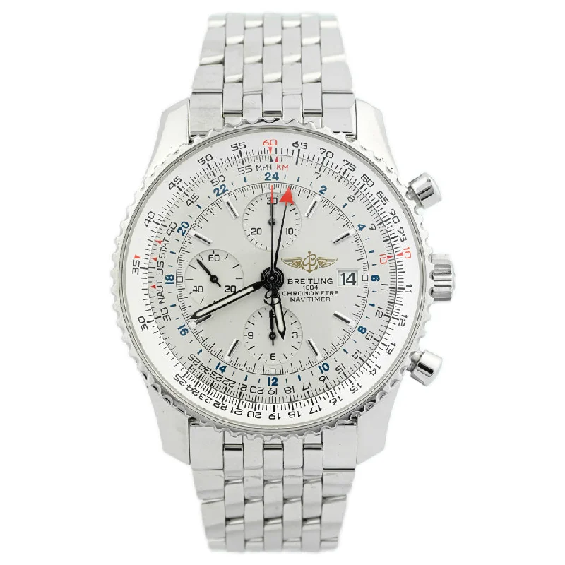 Breitling Navitimer 46mm White Dial Watch Ref# A24322