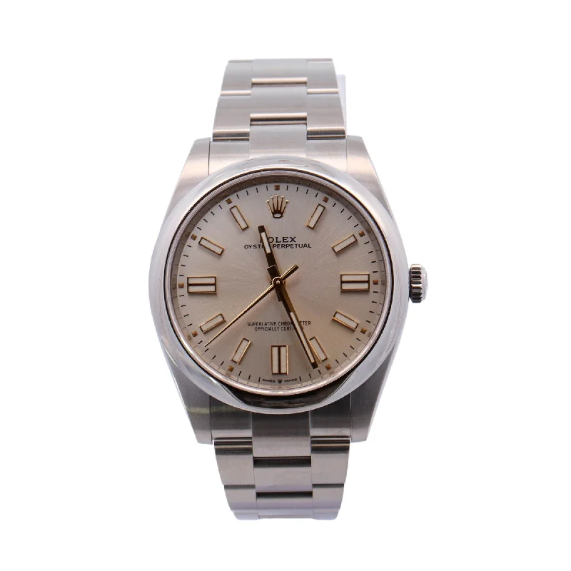 Rolex Oyster Perpetual 41mm Silver Dial Watch Ref# 124300