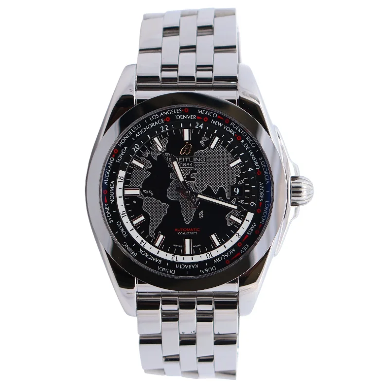 Breitling galactic 44mm Black Dial Watch Ref# WB3510