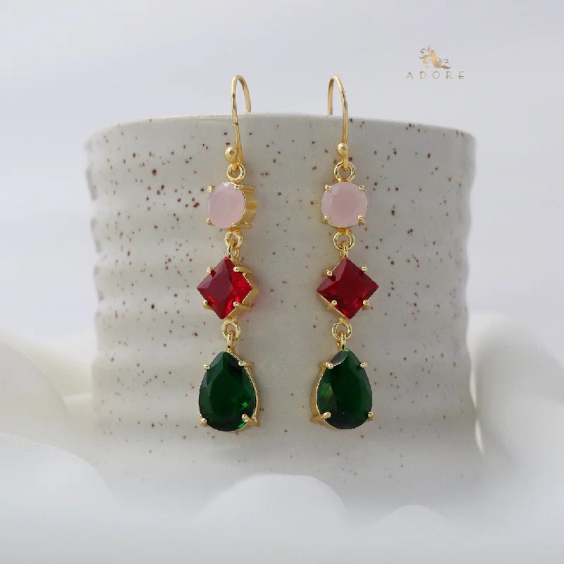 diamond earrings for women -gemstone earrings for women -Hermia Multi Colour Earring