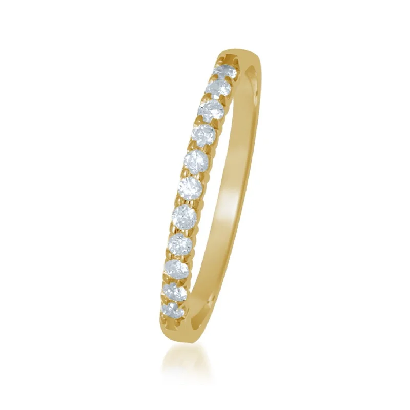 statement necklaces for women -trendy necklaces for women -Eternity Ring with 1/5ct of Diamonds in 9ct Yellow Gold