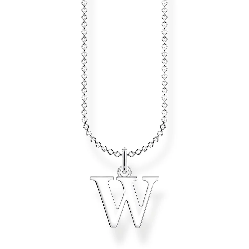 charm necklaces for women -affordable gold necklaces for women -Thomas Sabo Necklace Letter W