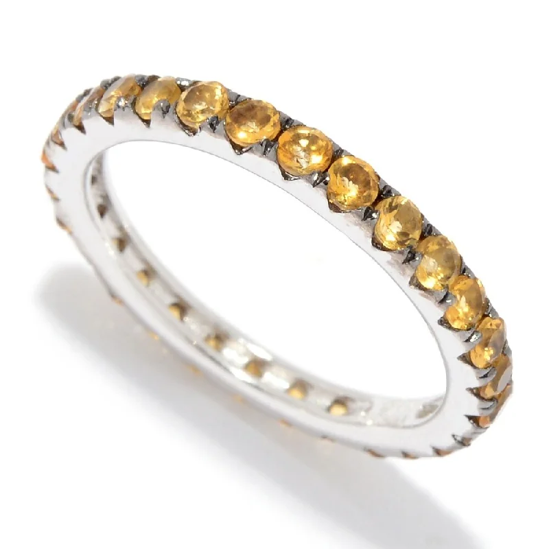 Sterling Silver Citrine Band Ring