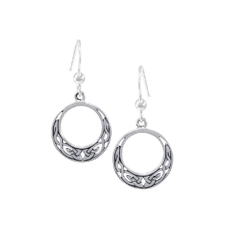 elegant drop earrings for women -luxury pearl earrings forCeltic Knotwork Silver Earrings TE852