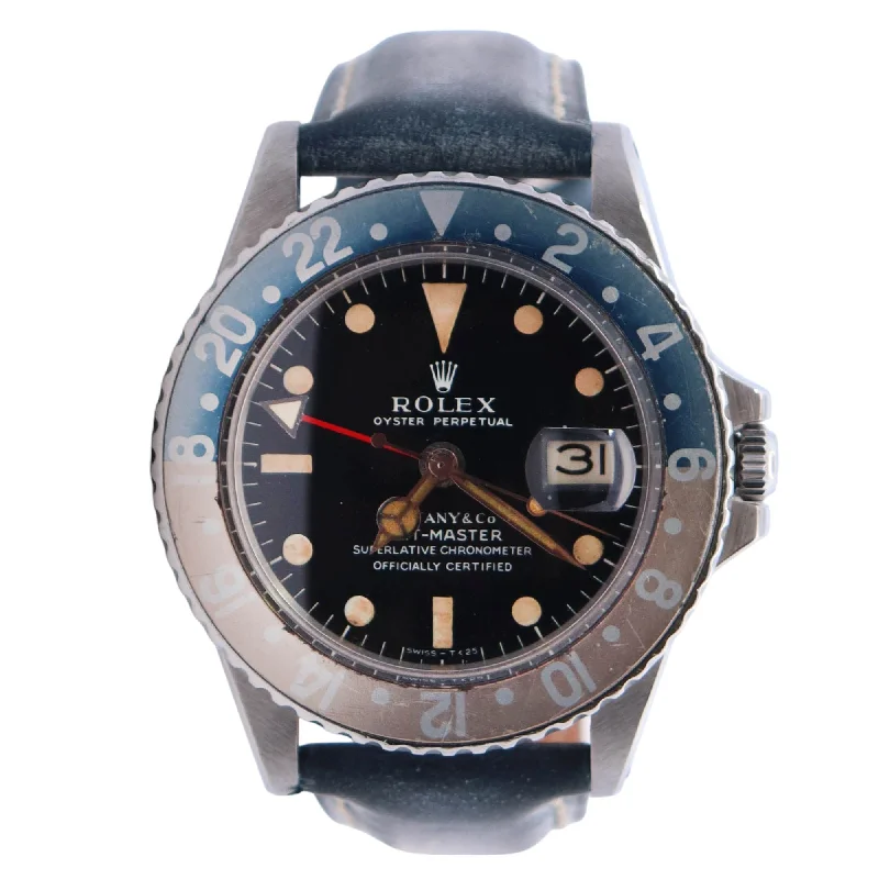 Rolex GMT-Master 40mm Black Dial Watch Ref# 1675