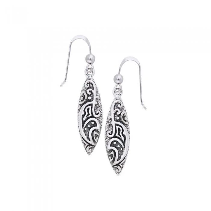 oversized hoop earrings for women -trendy earrings for women -Celtic Maori Silver Earrings TER579