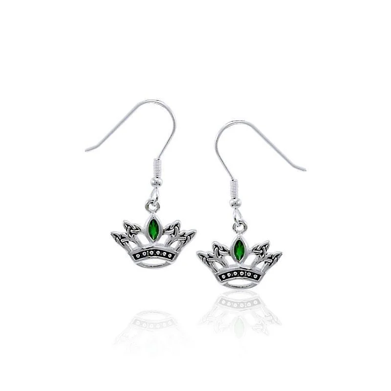 geometric earrings for women -diamond earrings for women -Triquetra Crown TER1465