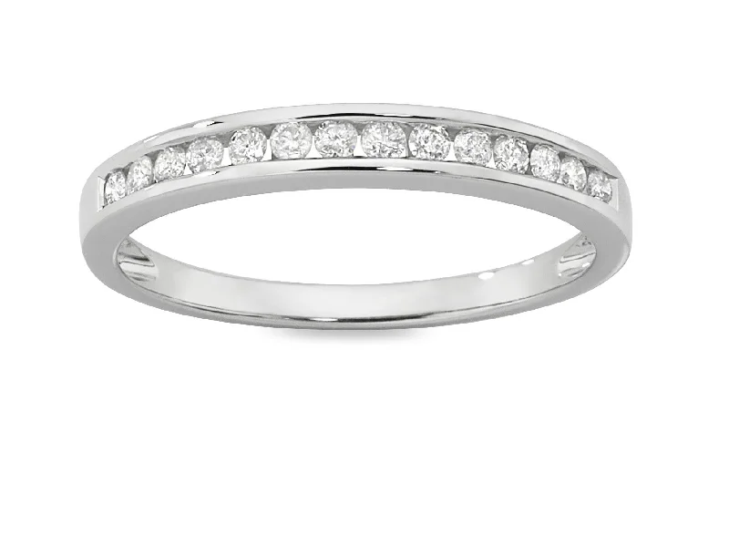 cute necklaces for women -charm necklaces for women -Eternity Ring with 1/4ct of Diamonds in 9ct White Gold