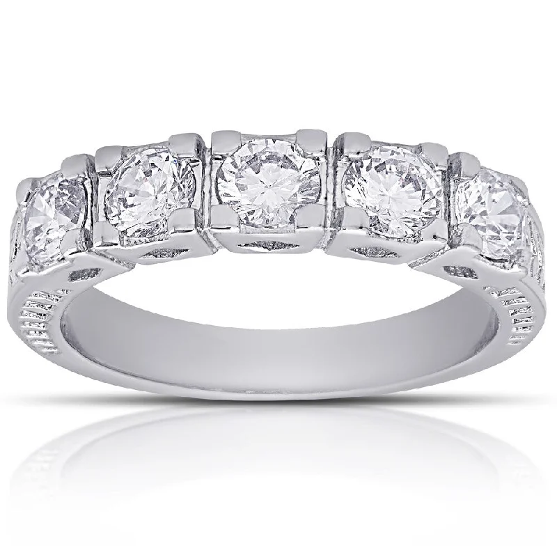 Dolce Giavonna Silver Overlay Cubic Zirconia Band Ring