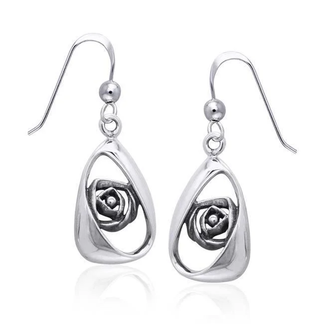 silver stud earrings for women -diamond earrings for women -Artistry Rose Silver Earrings TER1144