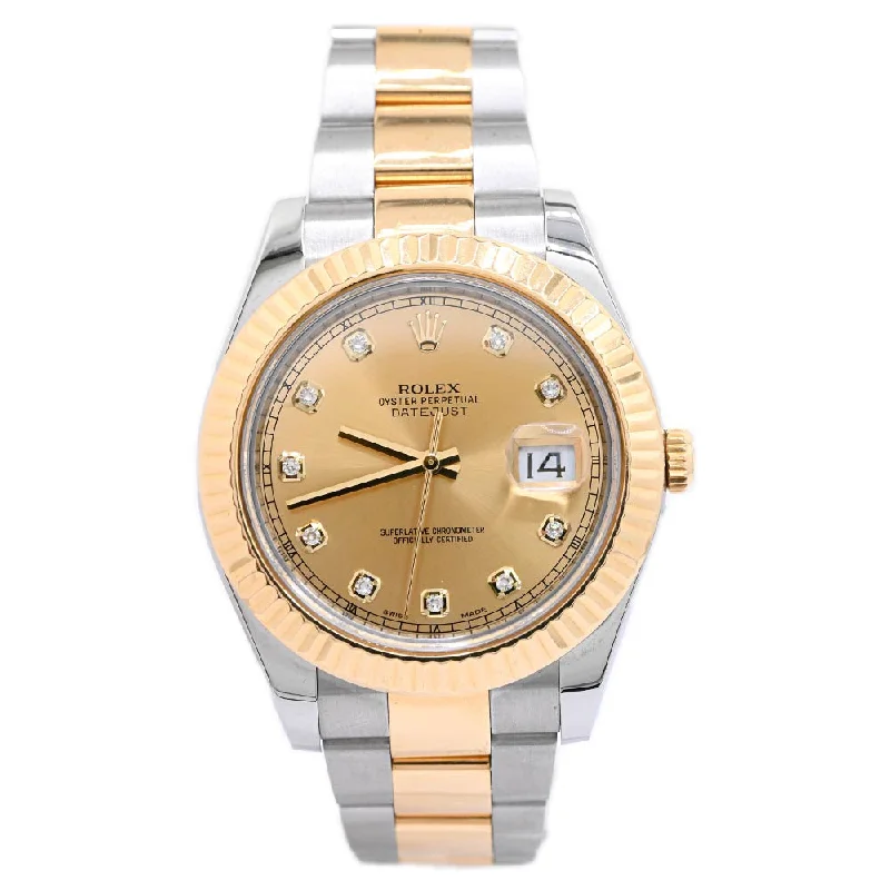 Rolex Datejust 41mm Champagne Dial Watch Ref# 116333