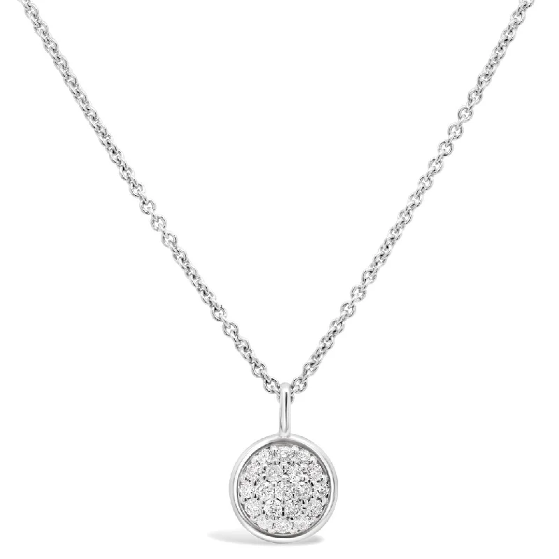 handmade necklaces for women -diamond necklaces for brides -Diamond Bezel Necklace with 0.25ct of Diamonds in Sterling Silver