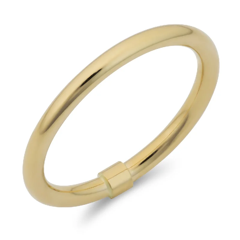 14k Yellow Gold Polished 2 millimeter Comfort Fit Band Ring for Women (sizes 5-10)