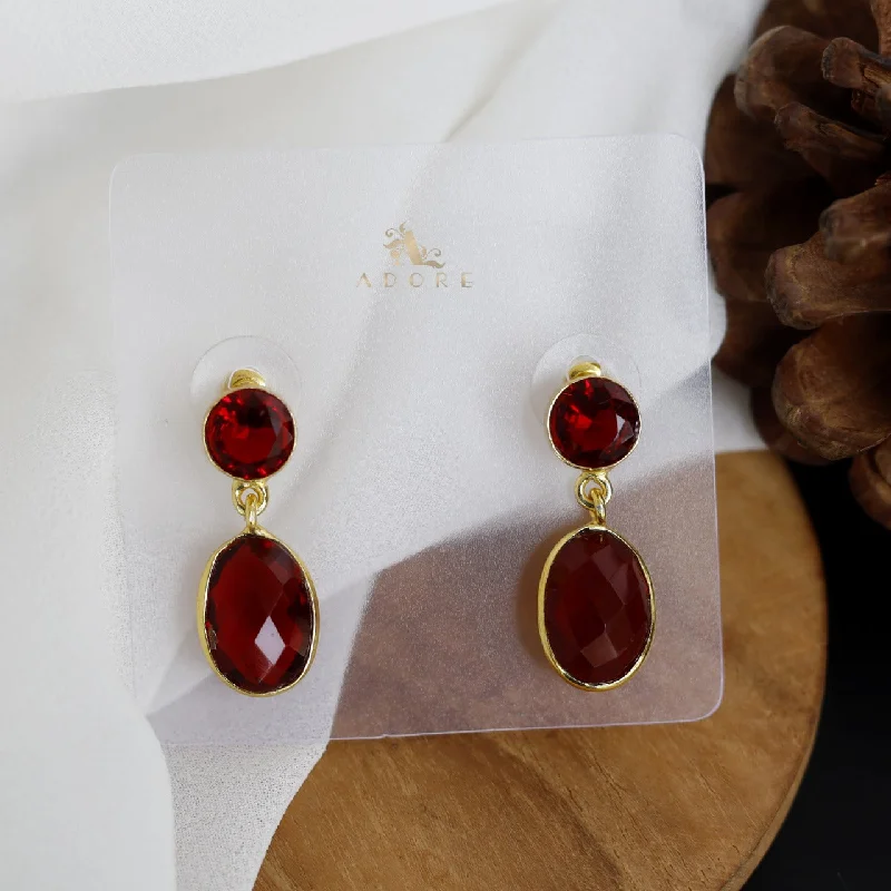 unique gold earrings for women -statement drop earrings for women -Tanisha Glossy Earring