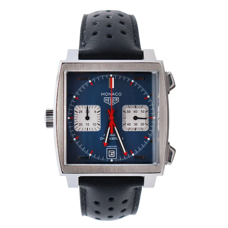 Tag Heuer Monaco 39mm Blue Dial Watch Ref# CBL2111.FC6453