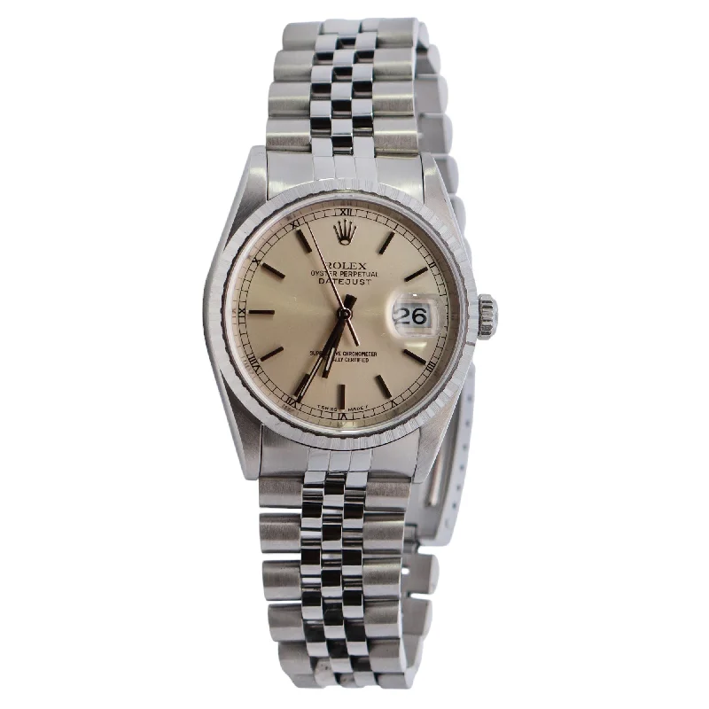 Rolex Datejust 36mm Silver Dial Watch Ref# 16220