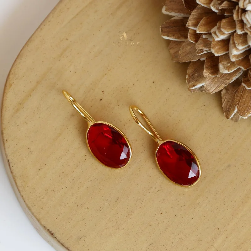 dangle earrings for women -gemstone stud earrings for women -Nayanika Glossy Drop Earrings