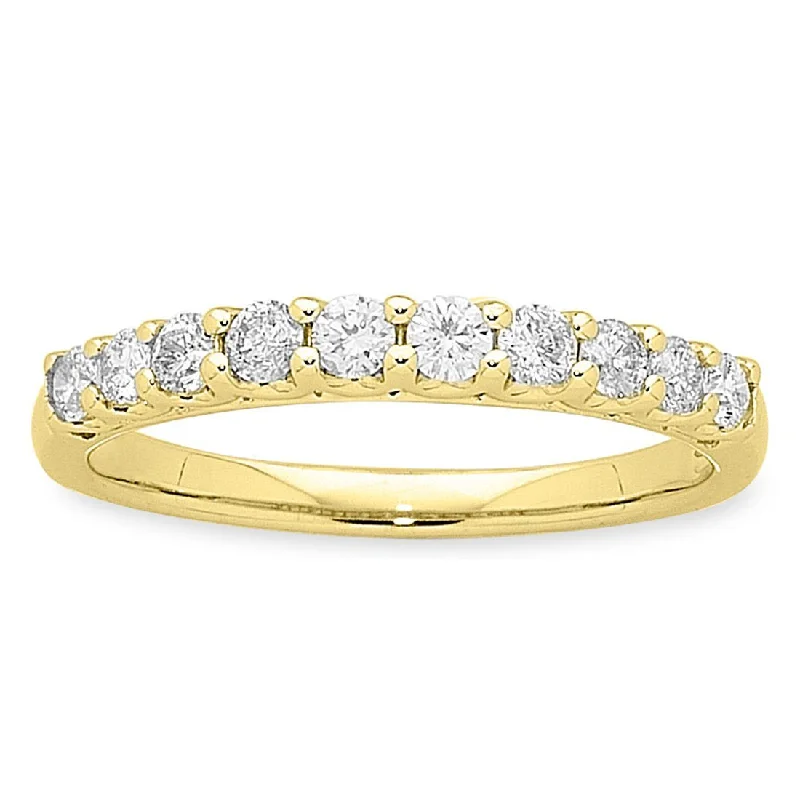 luxury pearl necklaces for women -wedding necklace sets for women -9ct Yellow Gold 0.50ct Diamond Eternity Ring