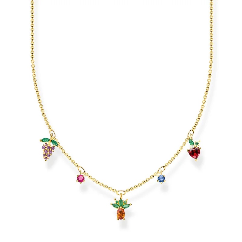 vintage necklaces for women -rose gold necklaces for women -Thomas Sabo Necklace Fruits Gold