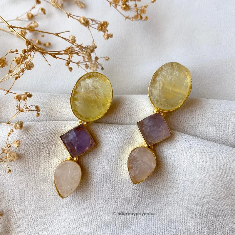 Lemon Quartz + Amethyst + Rose