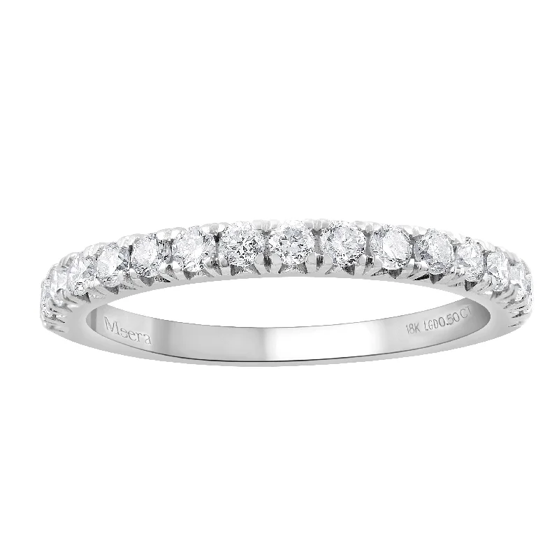 bridal necklaces for women -bridal necklaces for women -Meera Eternity Ring with 1/2ct of Laboratory Grown Diamonds in 18ct White Gold