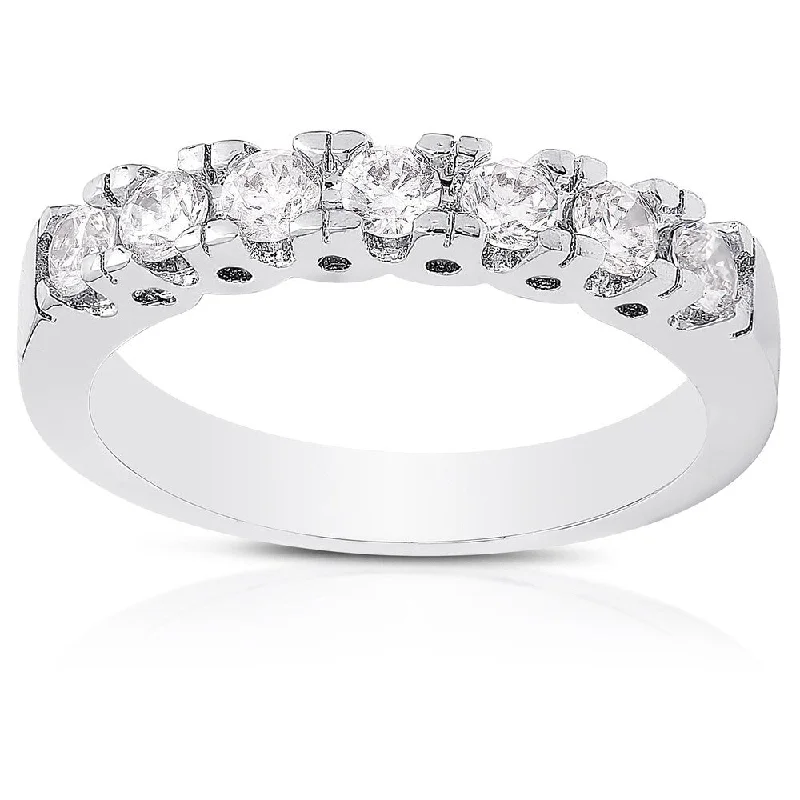 Dolce Giavonna Silver Overlay Cubic Zirconia Band Ring