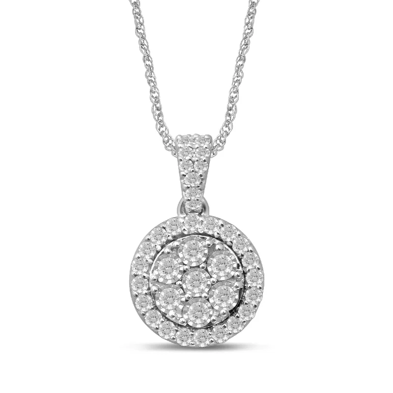 sparkly necklaces for women -stylish gold necklaces for women -Brilliant Miracle Necklace with 1.00ct of Diamonds in Sterling Silver