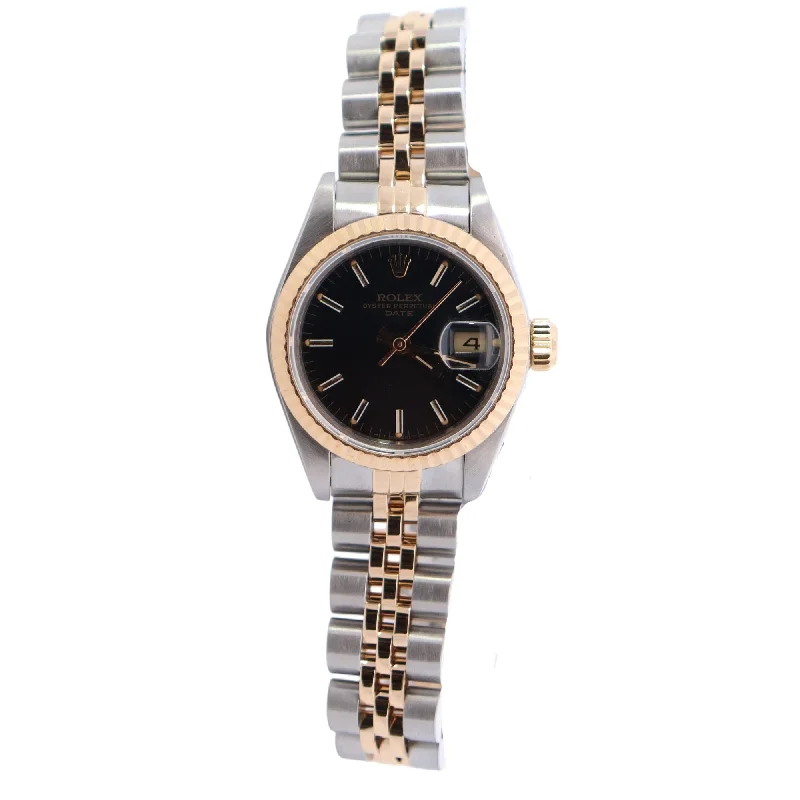 Rolex Datejust 26mm Black Watch Dial Ref# 69173