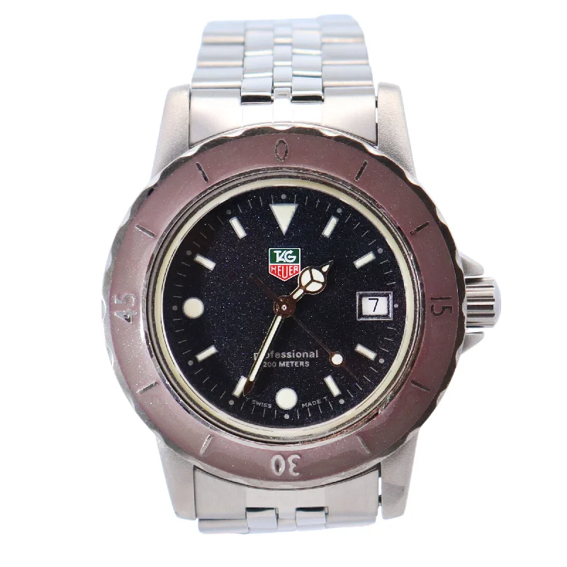 Tag Heuer Professional 37mm Granite Dial Watch Ref# WD1211-K-21