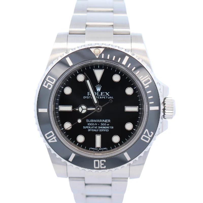 Rolex Submariner 40mm Black Dial Watch Ref# 114060