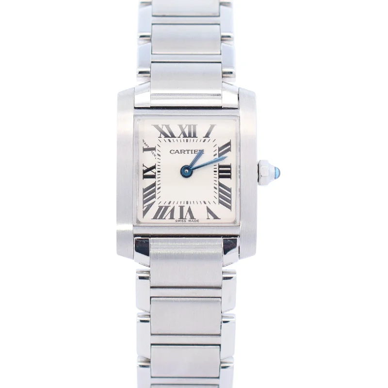 Cartier Tank 20mm Ivory Dial Watch Ref# W51008Q3