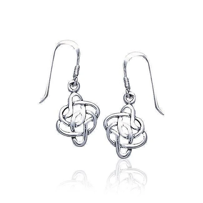 vintage pearl earrings for women -luxury pearl earrings forCeltic Knotwork Silver Earrings TE445