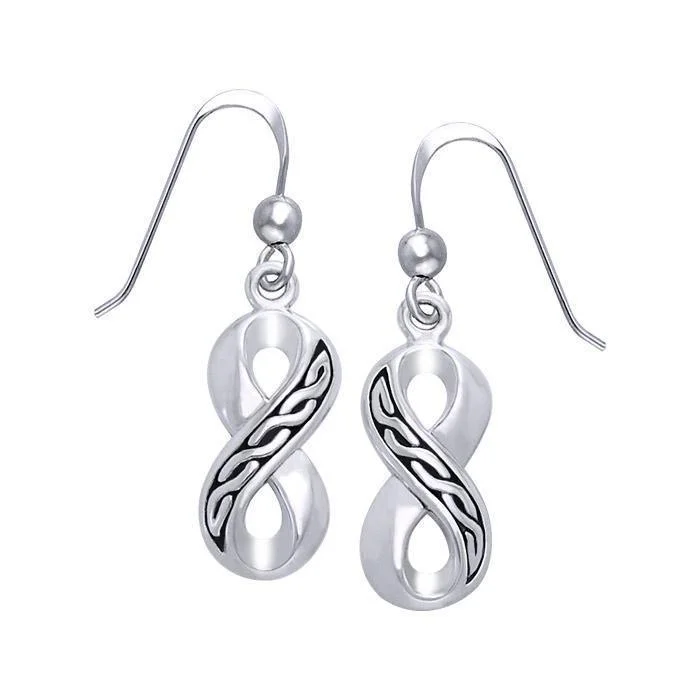 affordable earrings for women -luxury earrings for women -Celtic Infinity Silver Earrings TER1108