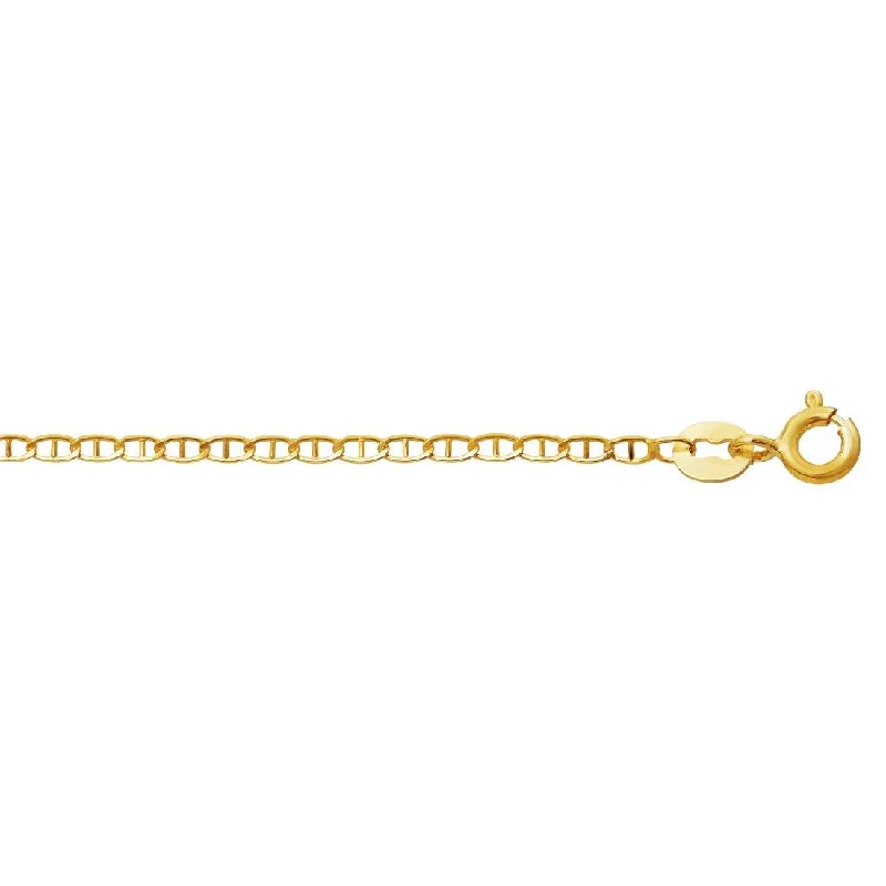 zodiac necklaces for women -trendy pendant necklaces for women -9ct Yellow Gold Silver Infused Anchor Chain Necklace 50cm