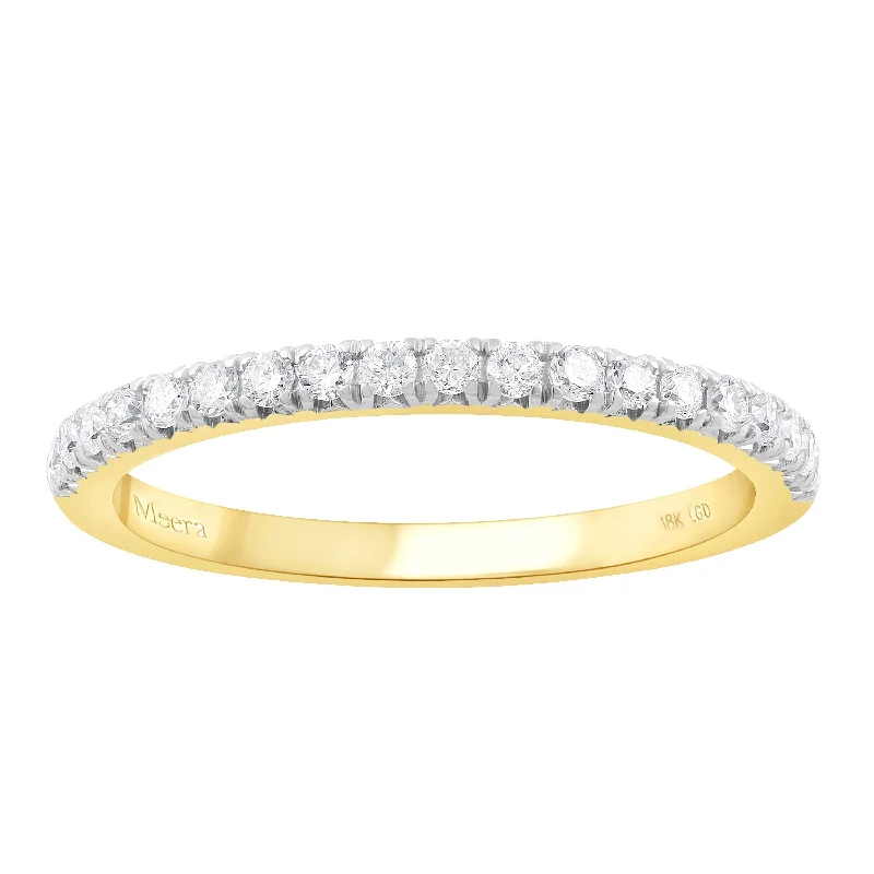 layered necklaces for women -engraved necklaces for women -Meera Eternity Ring with 1/4ct of Laboratory Grown Diamonds in 18ct Yellow Gold