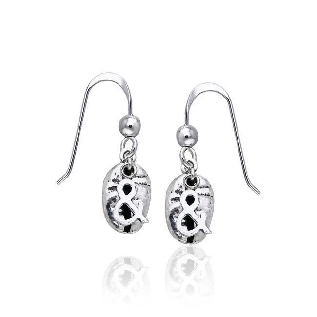 luxury gemstone earrings for women -diamond stud earrings for women -& Coffee Bean Silver Earrings TE609