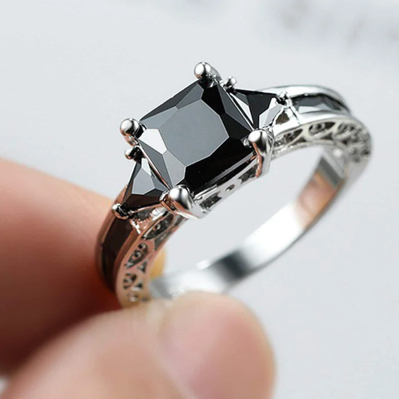 Women Ring Cubic Zirconia Band Ring Jewelry Accessory