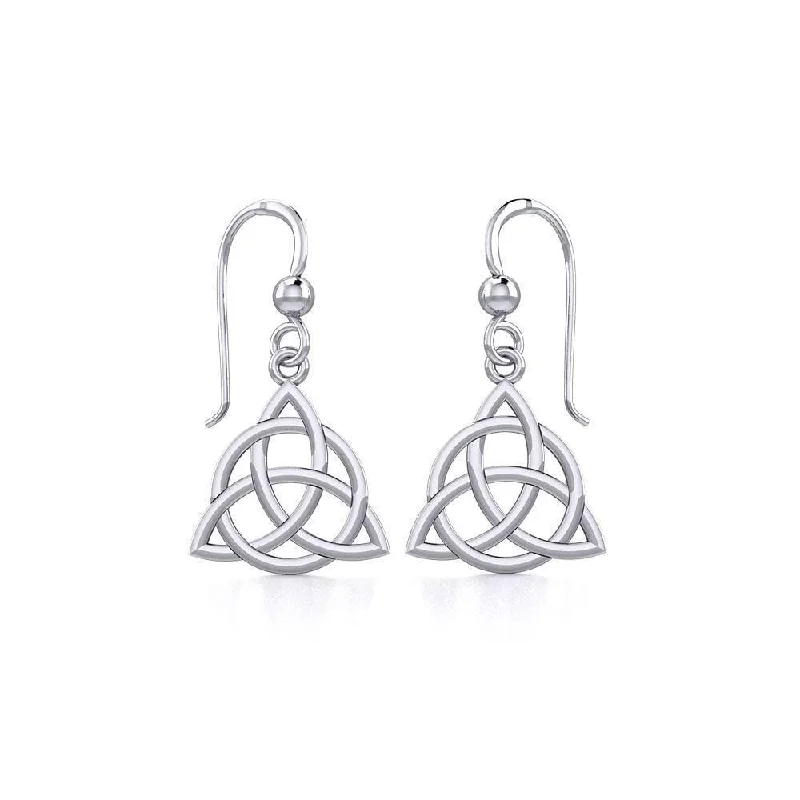 diamond hoop earrings for women -hoop earrings for women -Triquetra Sterling Silver Earrings TE2912