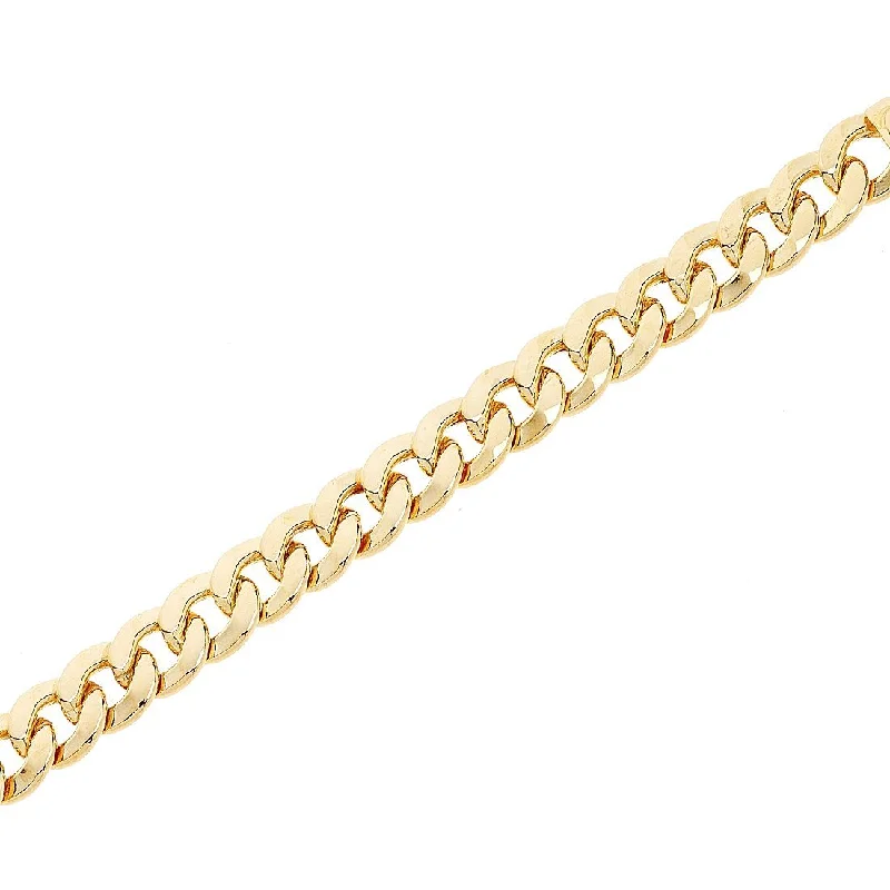 sparkly necklaces for women -stylish gold necklaces for women -9ct Yellow Gold Silver Infused 50cm Curb Necklace