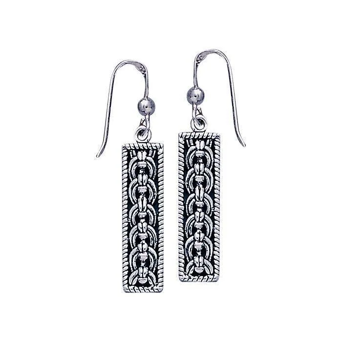 small hoop earrings for women -pearl earrings for women -Engulfed by the wondrous beauty of eternity ~ Celtic Knotwork Sterling Silver Dangle Earrings TE2136