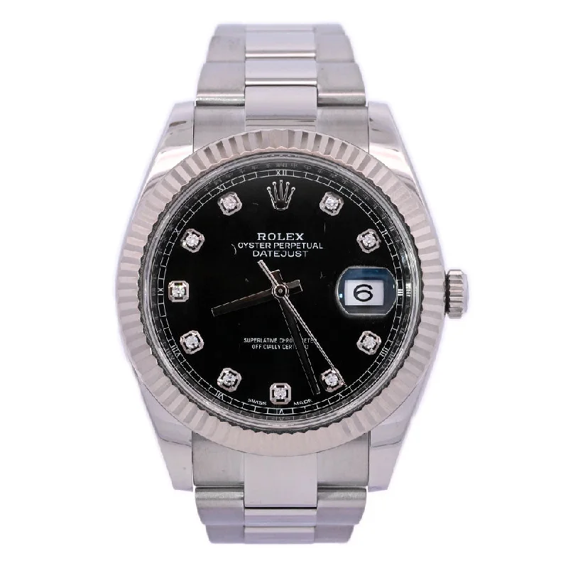 Rolex Datejust 41mm Black Dial Watch Ref# 126334