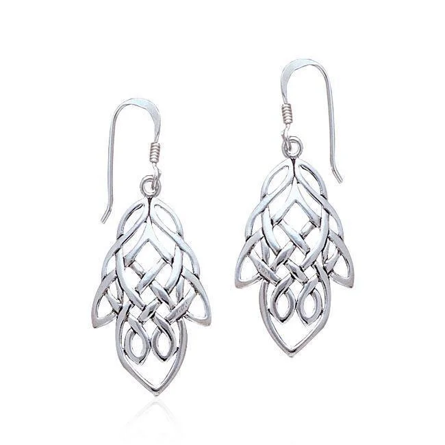 crystal drop earrings for women -luxury pearl earrings forCeltic Knotwork Sterling Silver Earrings TE261