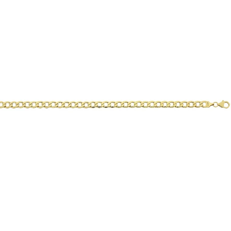 simple gold necklaces for women -luxury diamond necklaces for women -9ct Yellow Gold Silver Infused Open Curb Necklace 55cm