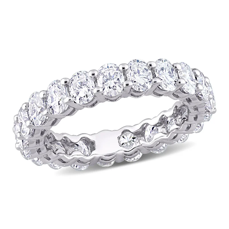 Miadora 14k White Gold 5 1/4ct TGW Created Moissanite Eternity Band Ring